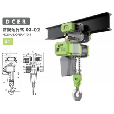 3T Traveling European Hoist VFD 0.6~4.6m/min SE Asia Factory Overhead Crane