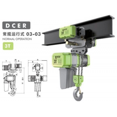 3000kg Traveling Euro Electric Hoist 3m/min India Automotive Plant Crane