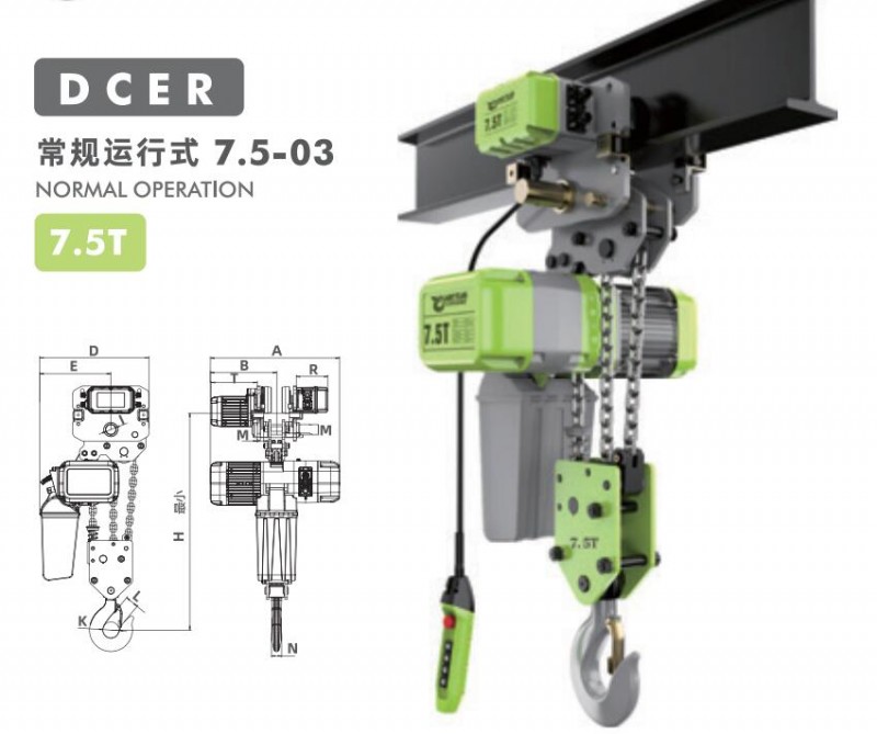 3000kg Traveling Euro Electric Hoist 3m/min India Automotive Plant Crane