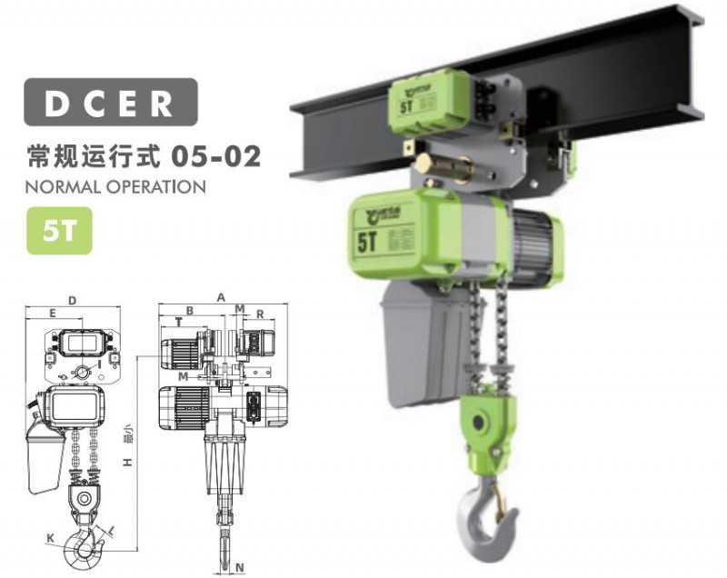 3000kg Traveling Euro Electric Hoist 3m/min India Automotive Plant Crane