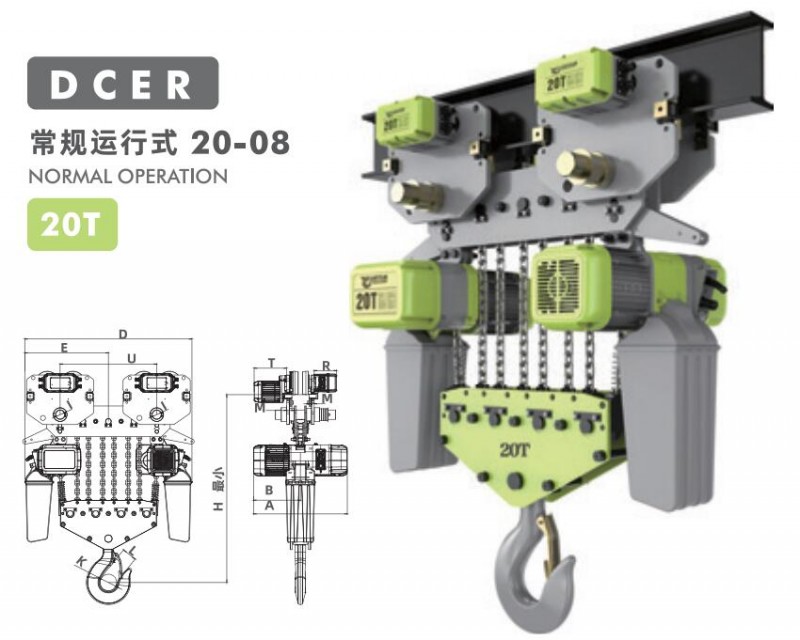 15T Traveling Euro Electric Hoist 2.4m/min India Automotive Plant Crane