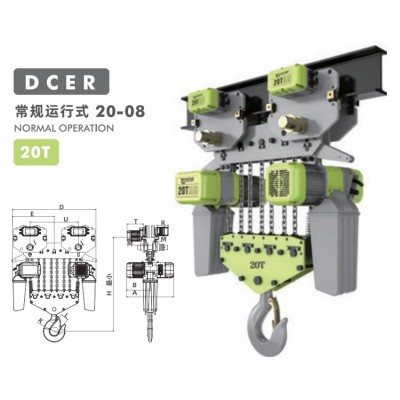 20T Traveling European Hoist 0.5/1.8m/min Gantry Crane Australia Workshop