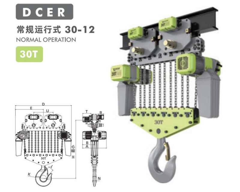 15T Traveling Euro Electric Hoist 2.4m/min India Automotive Plant Crane