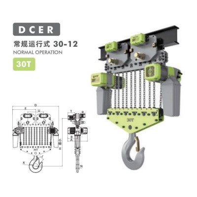 30T Traveling European Hoist 0.35/1.16m/min Gantry Crane Australia Workshop