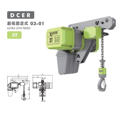3T Low Headroom Euro Hoist 2.2/7m/min Gantry Crane Canada Workshop