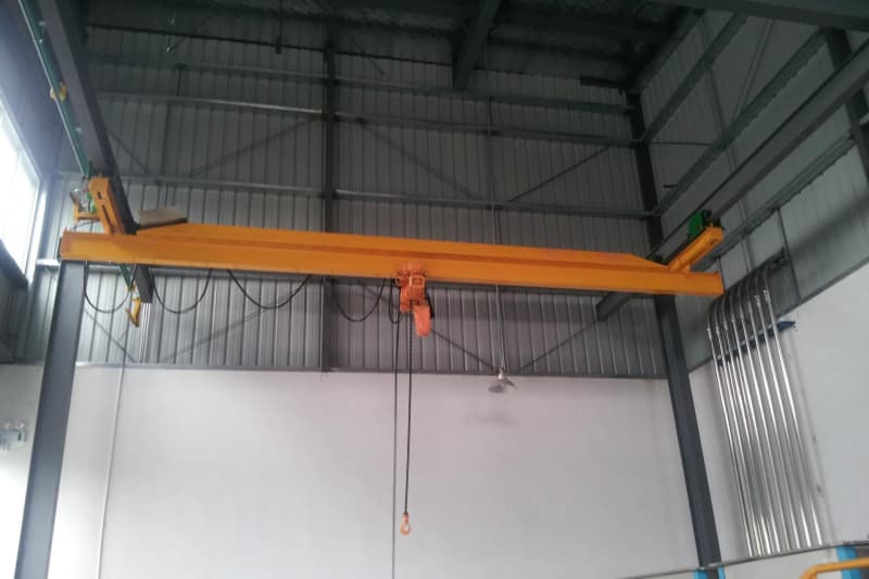 1t Single Girder Underhung Overhead Crane, 22m Lift, 9.5m Span for Nigeria
