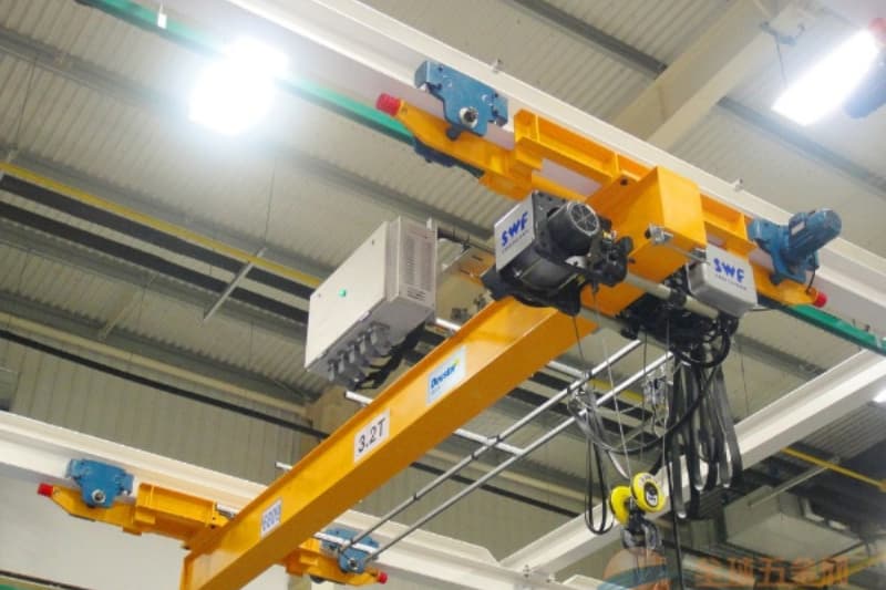 1t Single Girder Underhung Overhead Crane, 22m Lift, 9.5m Span for Nigeria