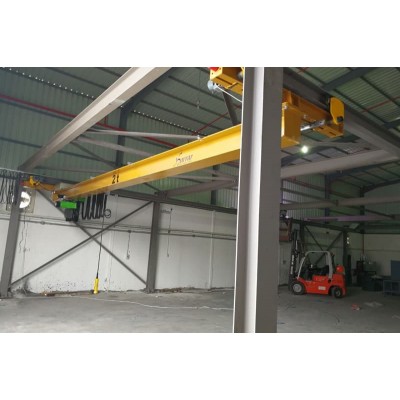 1t Single Girder Underhung Overhead Crane, 23m Lift, 5.5m Span for Turkey