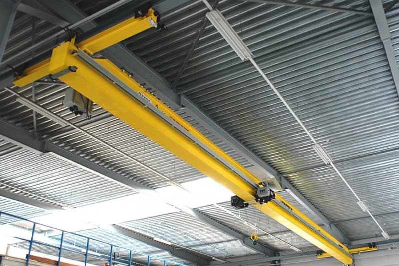 1t Single Girder Underhung Overhead Crane, 23m Lift, 5.5m Span for Turkey