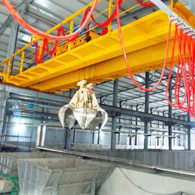 5t Garbage Grab Overhead Crane, 9m Lift, 13.5m Span for UK
