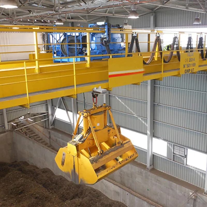 5t Garbage Grab Overhead Crane, 6m Lift, 10.5m Span for USA