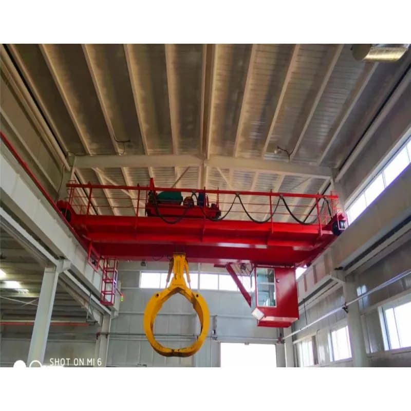 5t Garbage Grab Overhead Crane, 6m Lift, 10.5m Span for USA