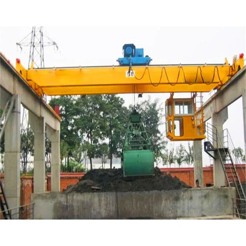 5t Garbage Grab Overhead Crane, 6m Lift, 10.5m Span for USA