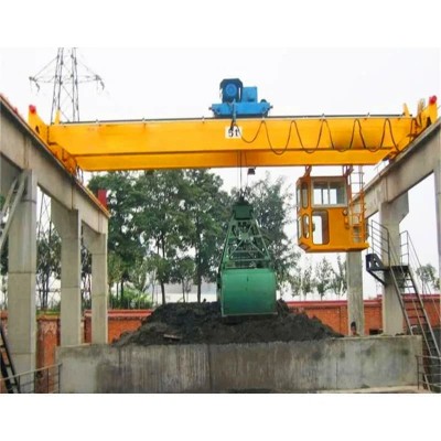 5t Garbage Grab Overhead Crane, 12m Lift, 13.5m Span for Egypt