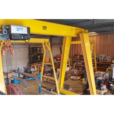 16t Single Girder Gantry Crane No Cantilever, 6m Lift, 7.5m Span for USA