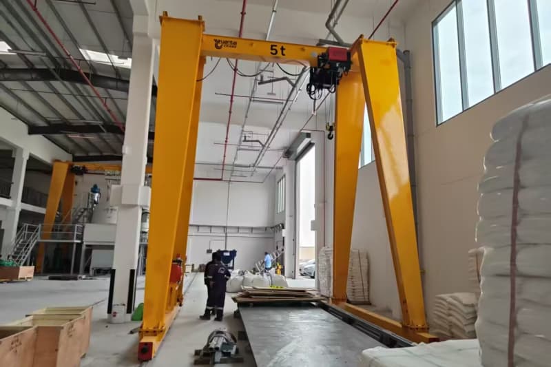 16t Single Girder Gantry Crane No Cantilever, 9m Lift, 10.5m Span for UK