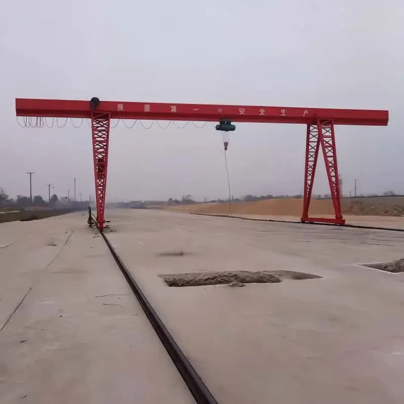 3t Single Girder Gantry Crane Double Cantilever 15m Lift 7.5m Span for Saudi