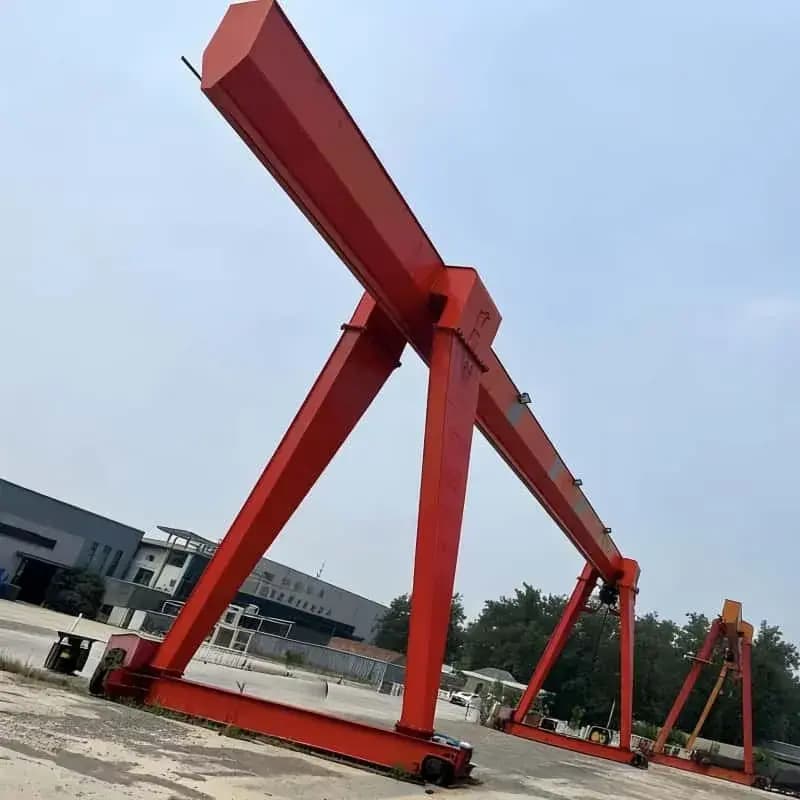 3t Single Girder Gantry Crane Double Cantilever 6m Lift 13.5m Span for Brazil