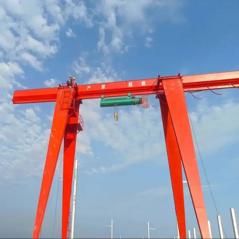 3t Single Girder Gantry Crane Double Cantilever 6m Lift 13.5m Span for Brazil