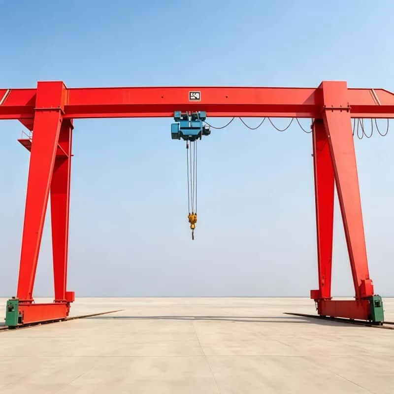 20t Single Girder Gantry Crane Double Cantilever 18m Lift 25.5m Span for Spain