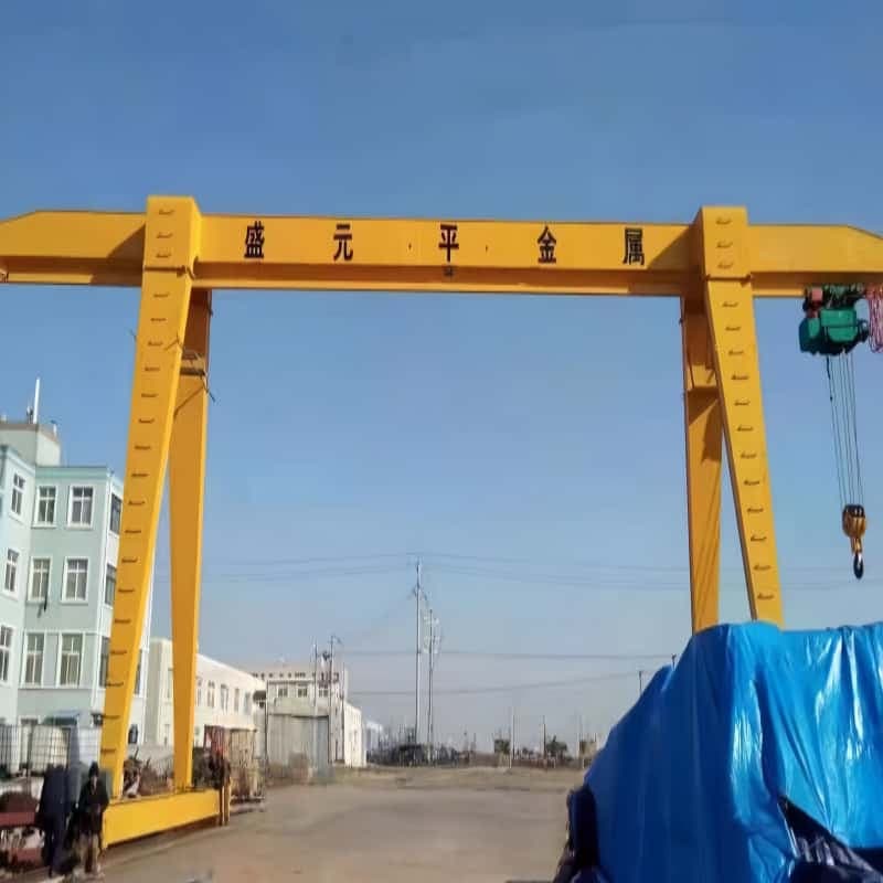 3t Single Girder Gantry Crane Double Cantilever 12m Lift 28.5m Span for UAE