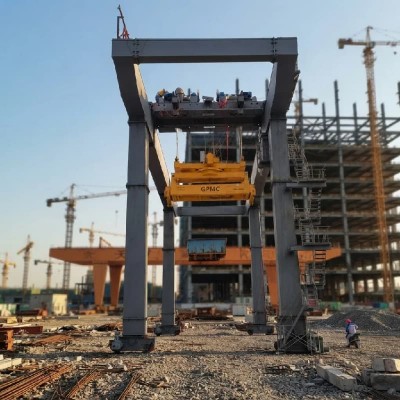 5t MGO European Double Girder Gantry Crane 6m Lift 22m Span Poland
