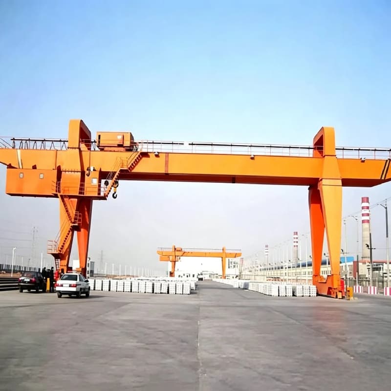 5t MGO European Double Girder Gantry Crane 6m Lift 22m Span Poland