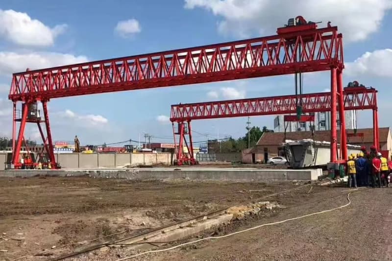 5t Truss Girder Double Girder Gantry Crane 15m Lift 30m Span France