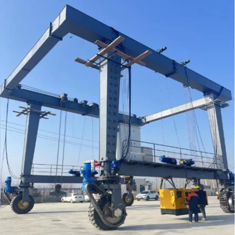 70t Rubber-Tired Container Gantry Crane 18.5m Lift 26m Span Italy