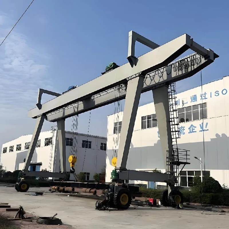 70t Rubber-Tired Container Gantry Crane 15.5m Lift 23.47m Span Nigeria