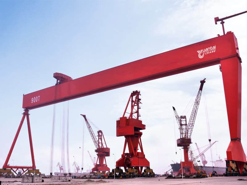 200t Shipbuilding Gantry Crane 80m Span 75m Lift for Shipyard Nigeria
