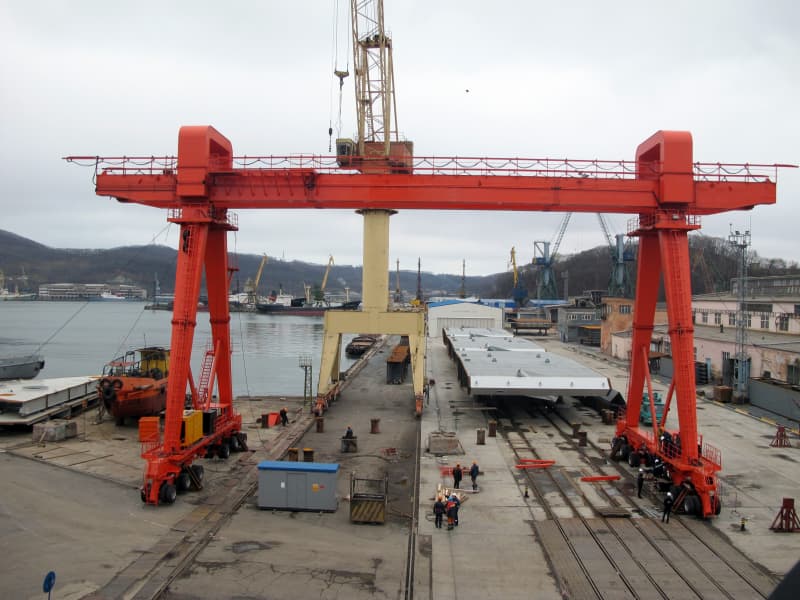 200t Shipbuilding Gantry Crane 60m Span 65m Lift for Hull Turkey