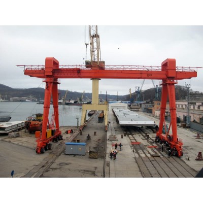 200t Shipbuilding Gantry Crane 80m Span 75m Lift for Shipyard Nigeria