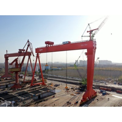 200t Shipbuilding Gantry Crane 70m Span 70m Lift for Dock Egypt