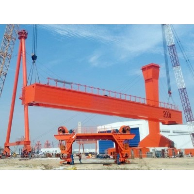 200t Shipbuilding Gantry Crane 90m Span 76m Lift for Hull Vietnam