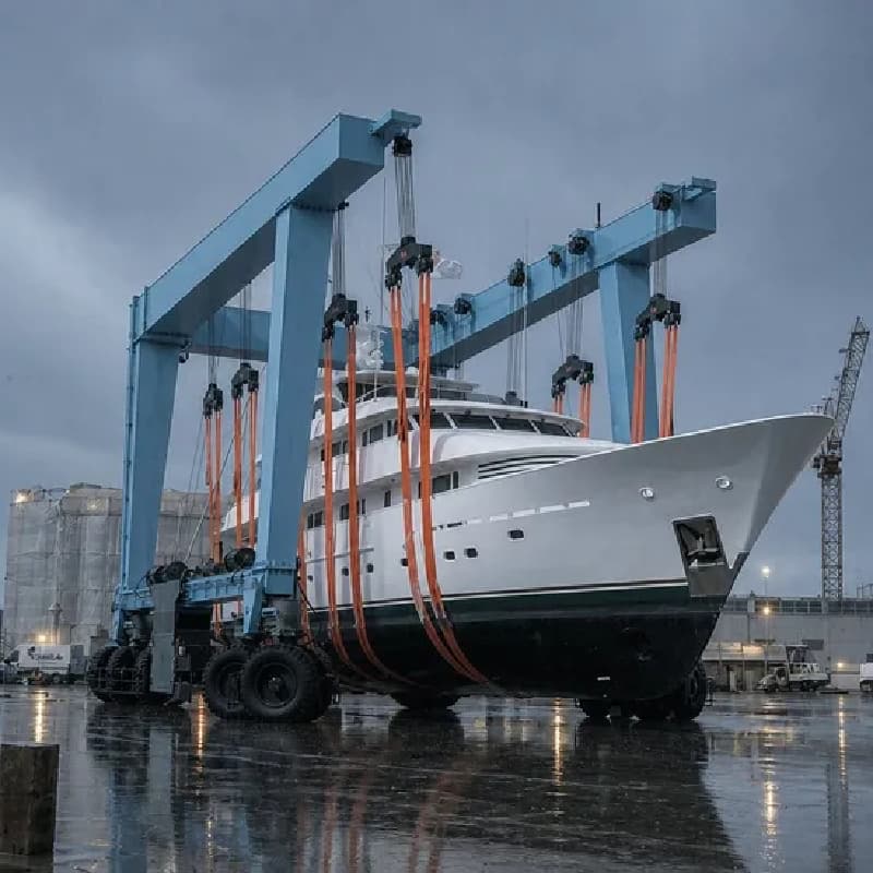 50t Marine Travel Lift 6.4m Span 6.6m Lift for Yacht Marina USA