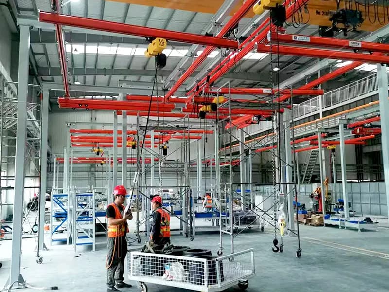 Dongqi KBK Flexible Crane 2000kg 9m Span for Palletizing Gabon