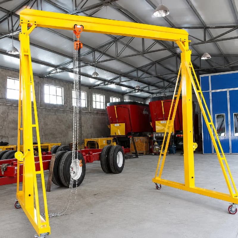 Dongqi 10t Manual Mobile Gantry Crane 7m Span 7m Lift Repair Germany