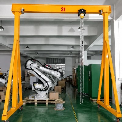 Dongqi 10t Manual Mobile Gantry Crane 8m Span 8m Lift Garage UAE