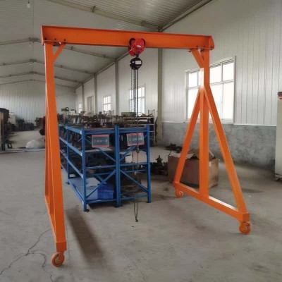 Dongqi 10t Manual Mobile Gantry Crane 3m Span 3m Lift Workshop Russia