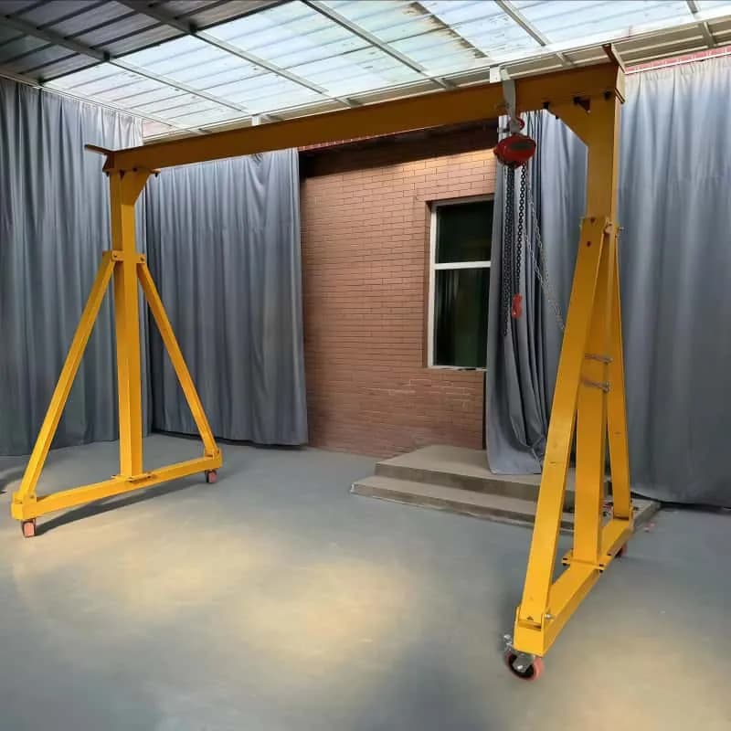 Dongqi 10t Manual Mobile Gantry Crane 5m Span 5m Lift Installation France