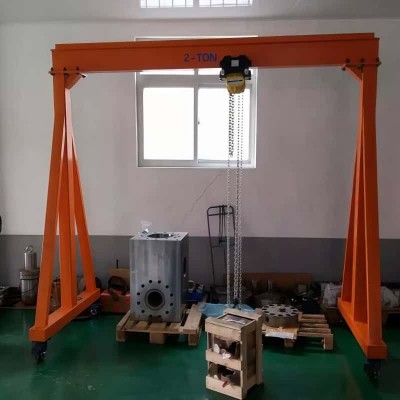 Dongqi 10t Manual Mobile Gantry Crane 7m Span 7m Lift Repair Germany