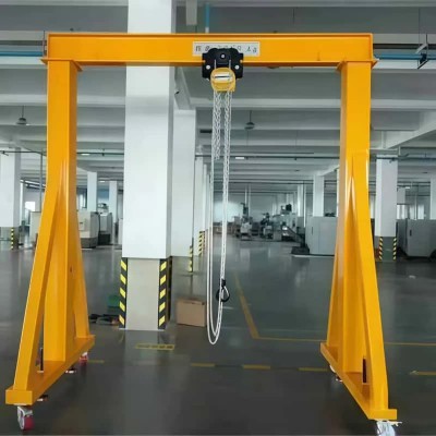 Dongqi 10t Manual Mobile Gantry Crane 12m Span 2m Lift Workshop USA