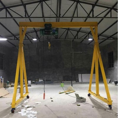Dongqi 1t Manual Mobile Gantry Crane Electric Hoist 2m Span Cambodia