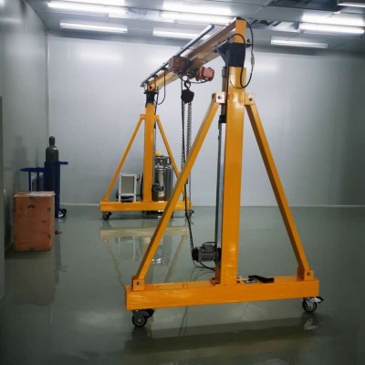 Dongqi 0.5t Manual Mobile Gantry Crane Electric Hoist 4m Span Hungary