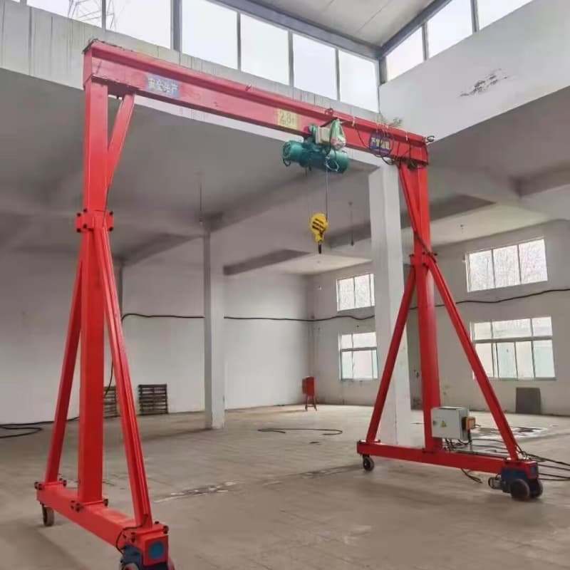 Dongqi 0.5t Manual Mobile Gantry Crane Electric Hoist 6m Span Romania