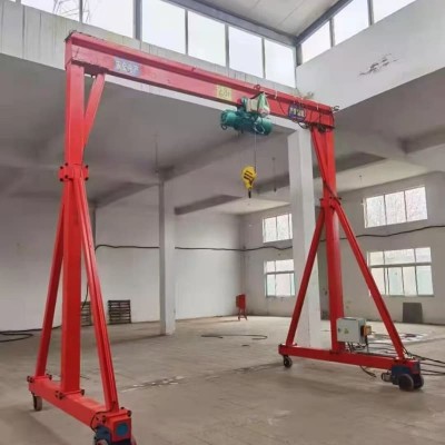 Dongqi 0.5t Manual Mobile Gantry Crane Electric Hoist 6m Span Romania