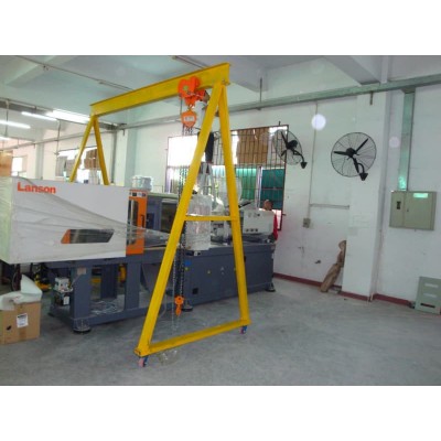 Dongqi 0.5t Manual Mobile Gantry Crane Electric Hoist 5m Span Luxembourg
