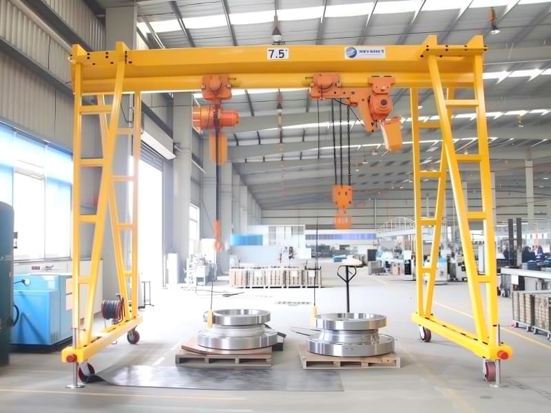 Dongqi 0.5t Manual Mobile Gantry Crane Electric Hoist 7m Span Malta