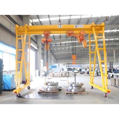Dongqi 1t Manual Mobile Gantry Crane Electric Hoist 12m Span Myanmar